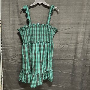 Draper James  Women Green Plaid Sleeveless Dress / Size XXL‎ / Box 18-18